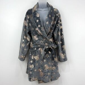 Delia's‎ Robe Womens M Unicorn Star AOP Y2K Plush Cozy Whimsical Celestial